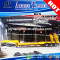 3 axle 50tons tire uncovered type low boy trailer with mechanical ladders (hydraulic ladders optional for semi truck trailer)